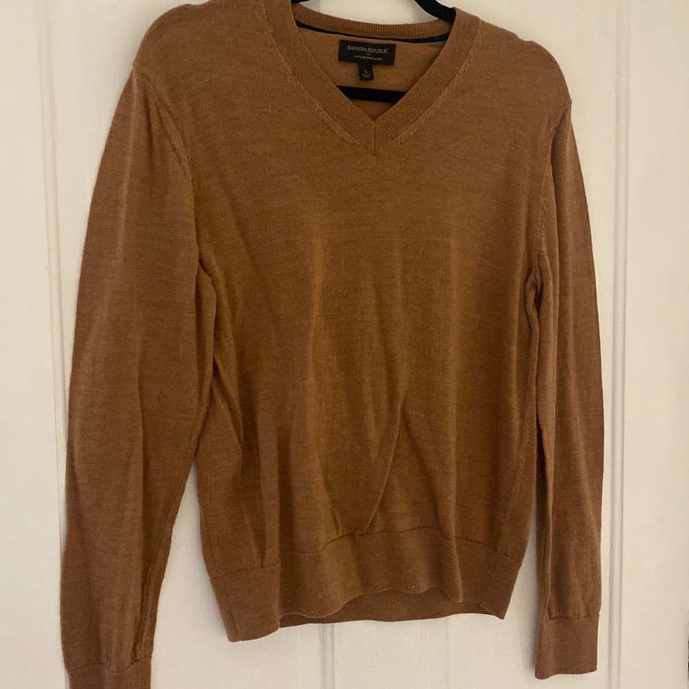 Banana republic mens v neck sweater , S , 100% merino wool